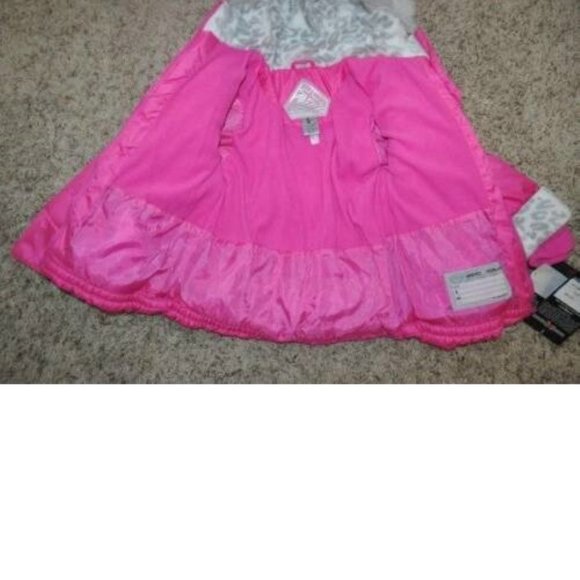 *Winter Jacket sz 4 ZeroXPosur Pink Quilted Fur Trim Hooded Zip Up Lined Girls - Picture 5 of 6